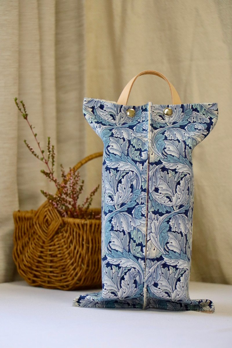 卫生纸套|家用|车用|露营|可拆式皮革挂绳 - 纸巾盒 - 棉．麻 多色