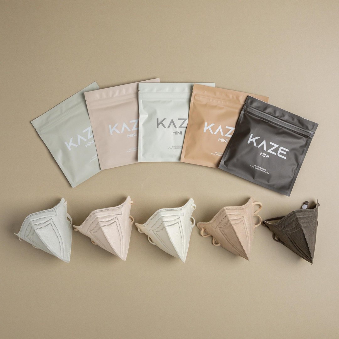 KAZE 裸色系列 3D立体口罩 (小脸) (一盒十片入) - 口罩 - 其他人造纤维 卡其色