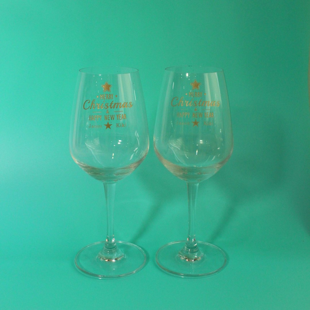 圣诞礼物|Merry Christmas 订制雕刻威士忌对杯 定制化礼物送朋友 - 酒杯/酒器 - 玻璃 