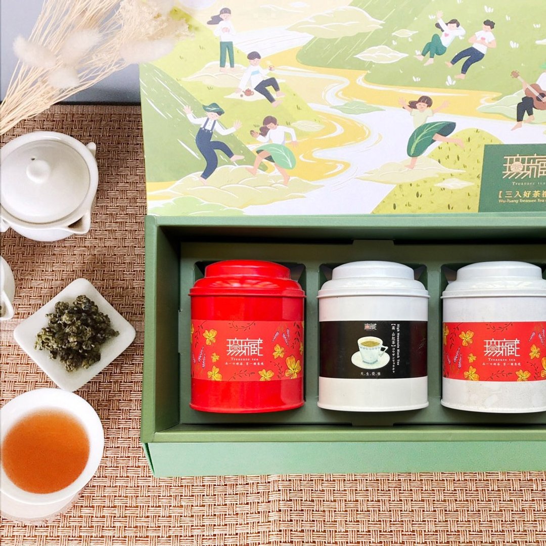【公益茶叶礼盒】无藏 台茶红茶 三入大罐装综合茶礼(1散茶+2茶包 - 茶 - 其他材质 多色