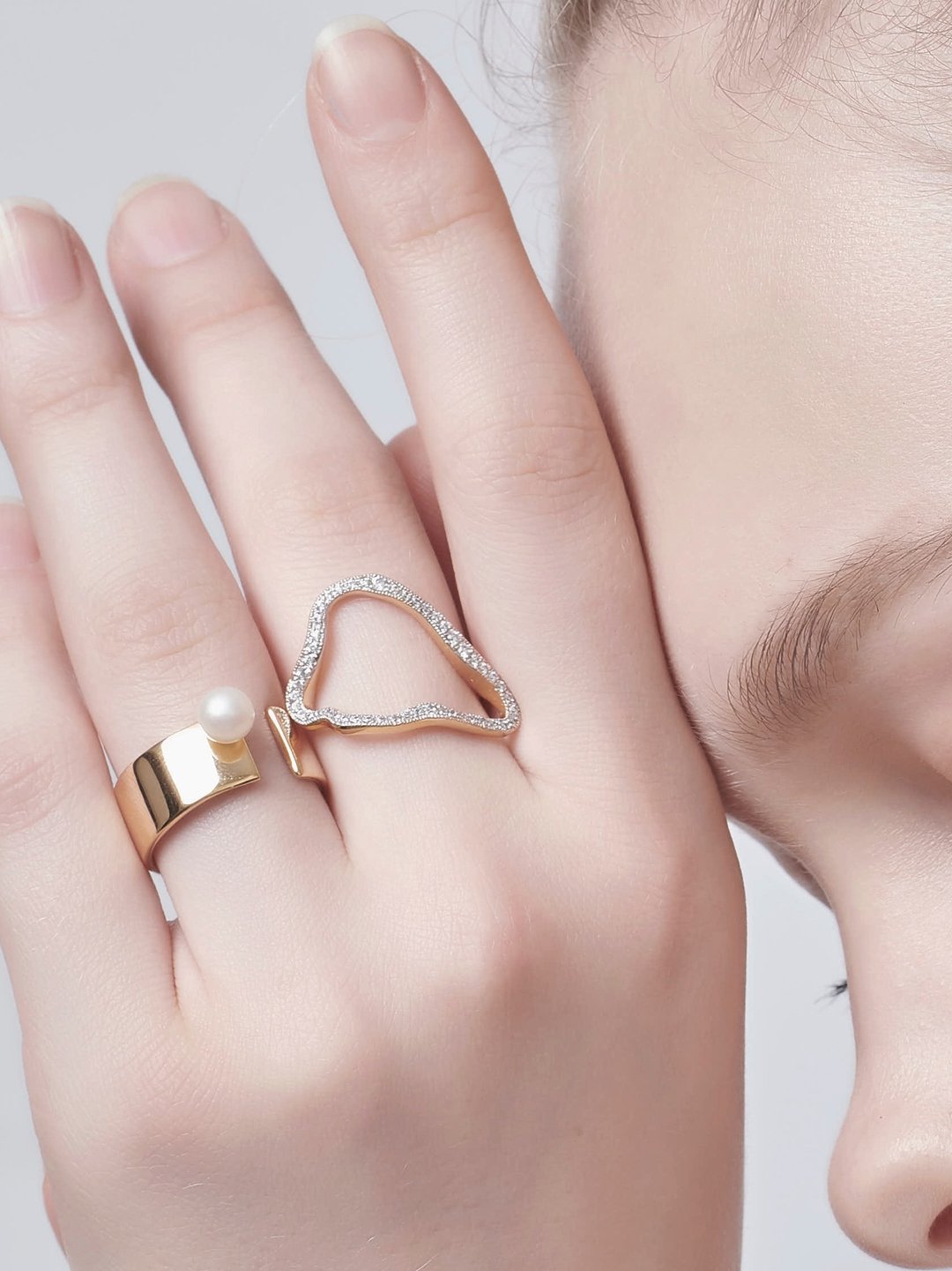 LESIS | Sprite Ring - 戒指 - 贵金属 卡其色