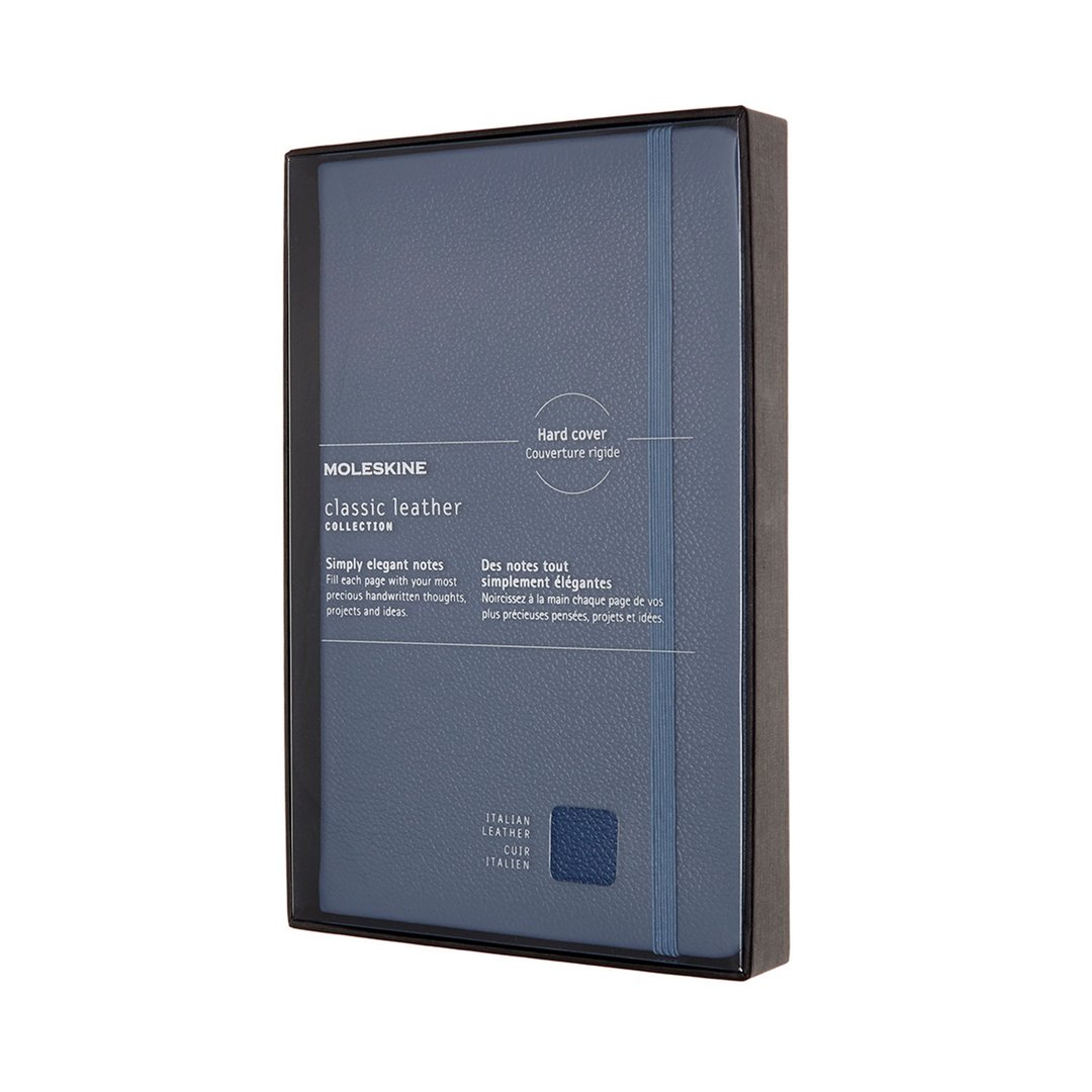 _勿上架_MOLESKINE 经典皮革硬壳笔记本礼盒 - L型横线 - 雾蓝 - 笔记本/手帐 - 纸 蓝色