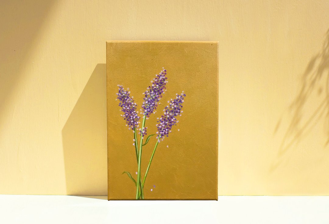 【体验】台中油画体验课程/四季花令 - 薰衣草/台中画室 - 插画/绘画/写字 - 棉 