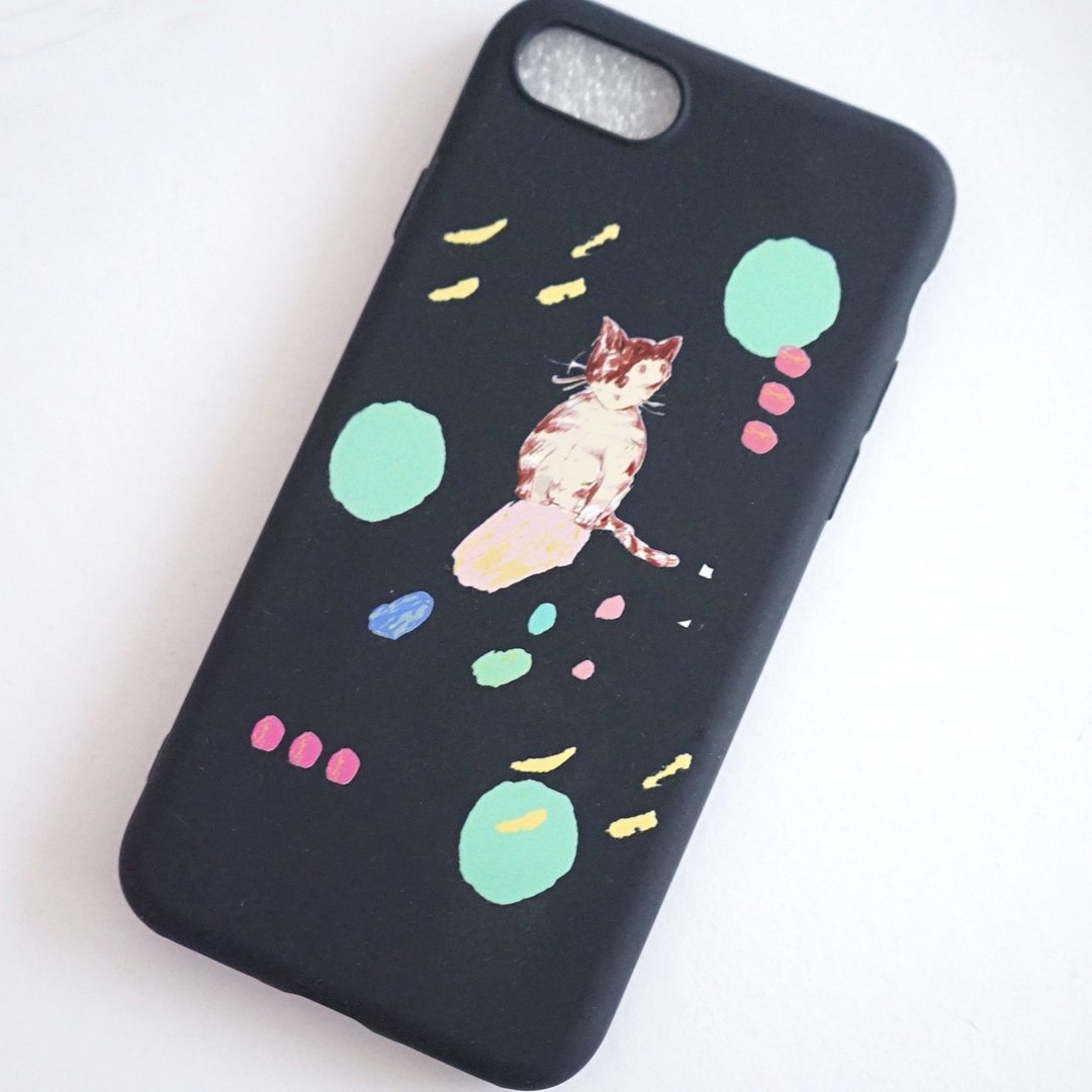 街猫日记 黑黑/红色 饼干虎斑小猫 质感印花手机软壳 iphone case - 手机壳/手机套 - 橡胶 黄色
