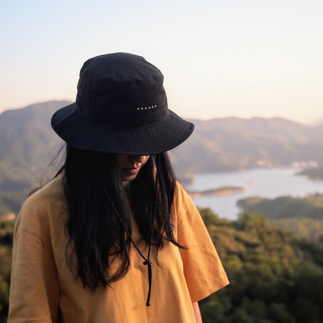 可换风绳渔夫帽 日系透气防水抗UV 帽 户外帽 登山帽(黑) S/M/L码 - 帽子 - 防水材质 卡其色