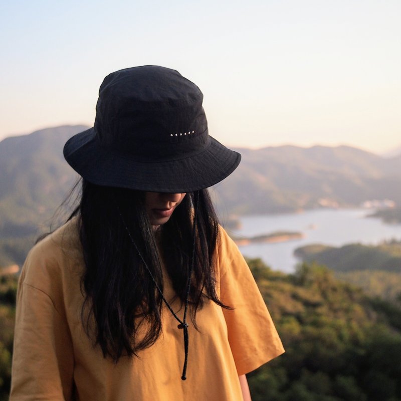 可换风绳渔夫帽 日系透气防水抗UV 帽 户外帽 登山帽(黑) S/M/L码 - 帽子 - 防水材质 卡其色