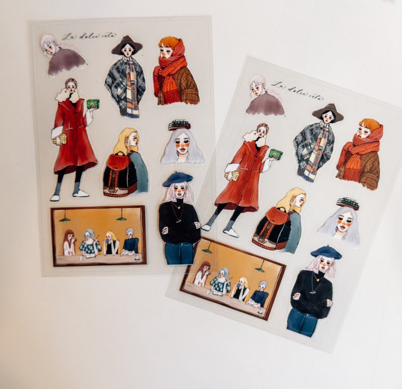 咚咚咚 冬天来了 透明贴纸 2张一组 圣诞贴纸 - 贴纸 - 塑料 