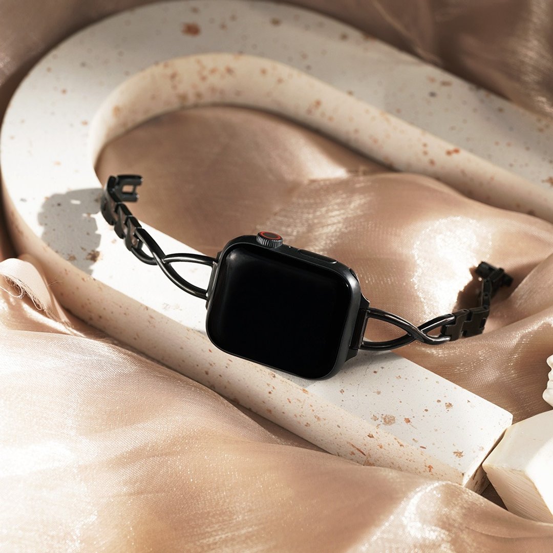 Apple Watch 优雅交叉不锈钢表带 表带 - 表带 - 不锈钢 黑色