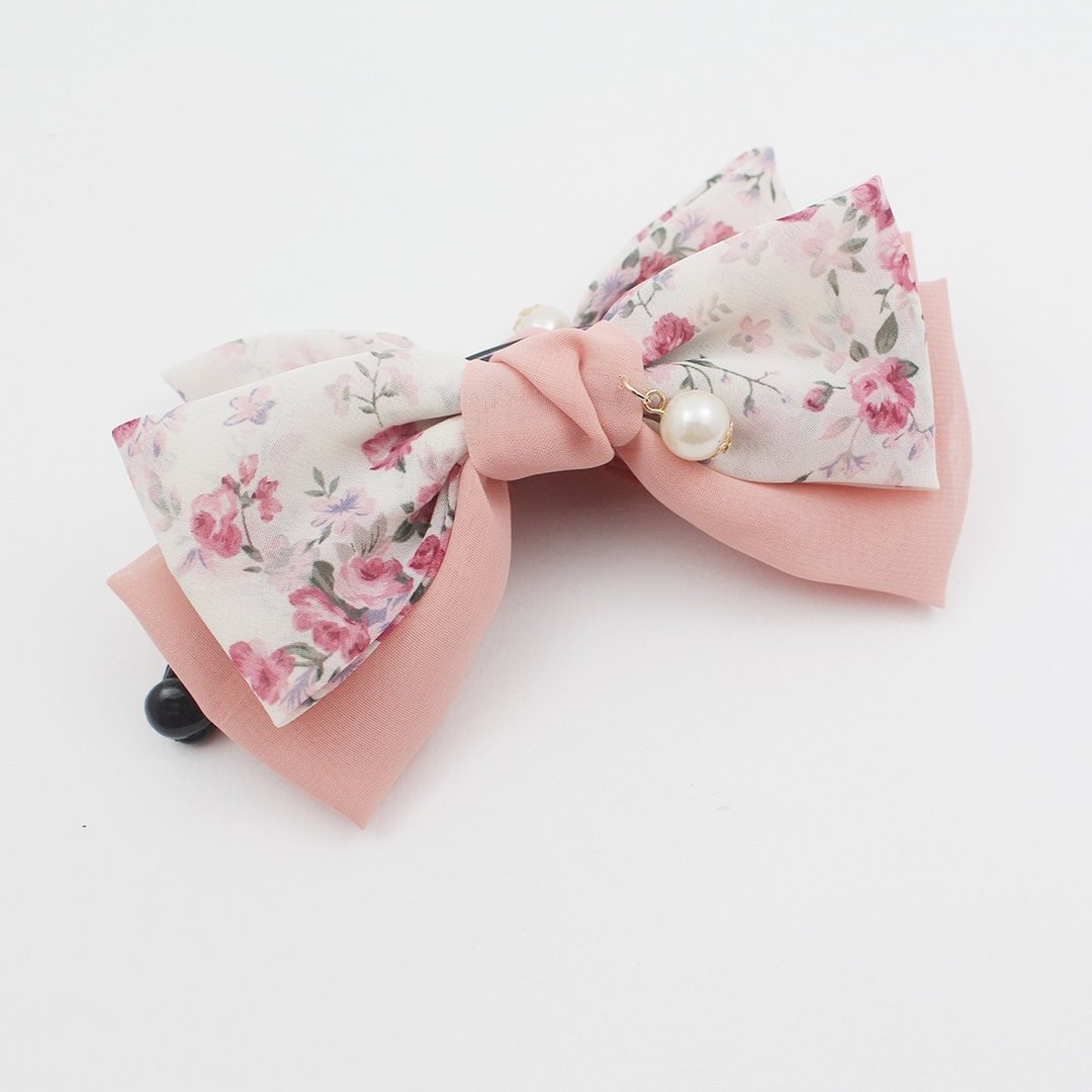 oriental mood flower pink hairclip - 发饰 - 其他材质 粉红色