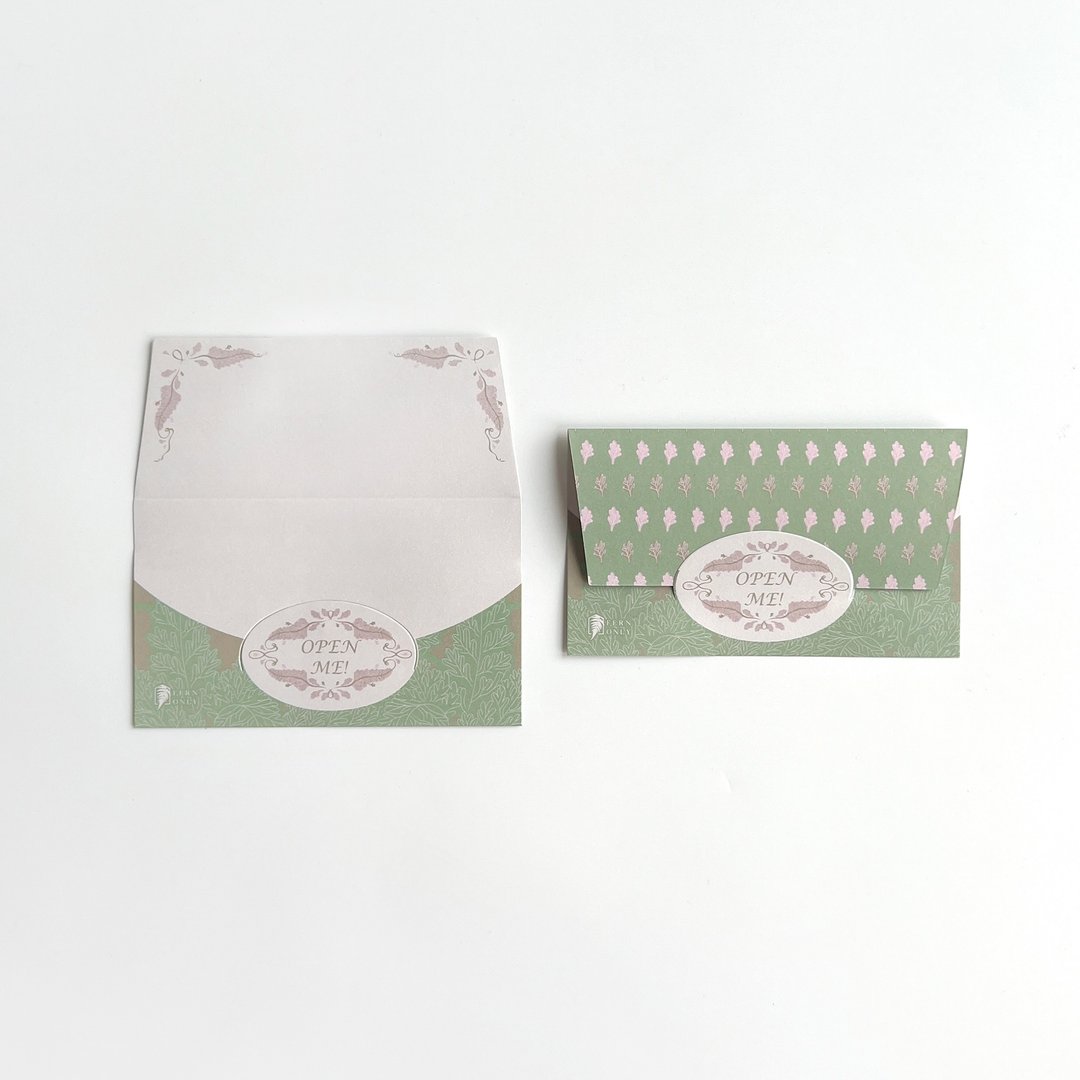 蕨语折叠便条纸 - 长生铁角蕨 (20pcs) | 便条纸 信纸 便笺 蕨类 - 便条纸/标签贴 - 纸 绿色