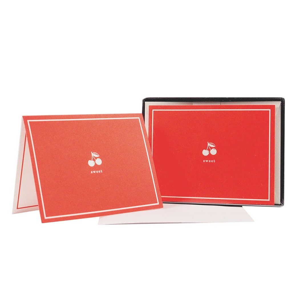 盒卡-樱桃10入【Hallmark-卡片 无限感谢/多用途】 - 卡片/明信片 - 纸 红色