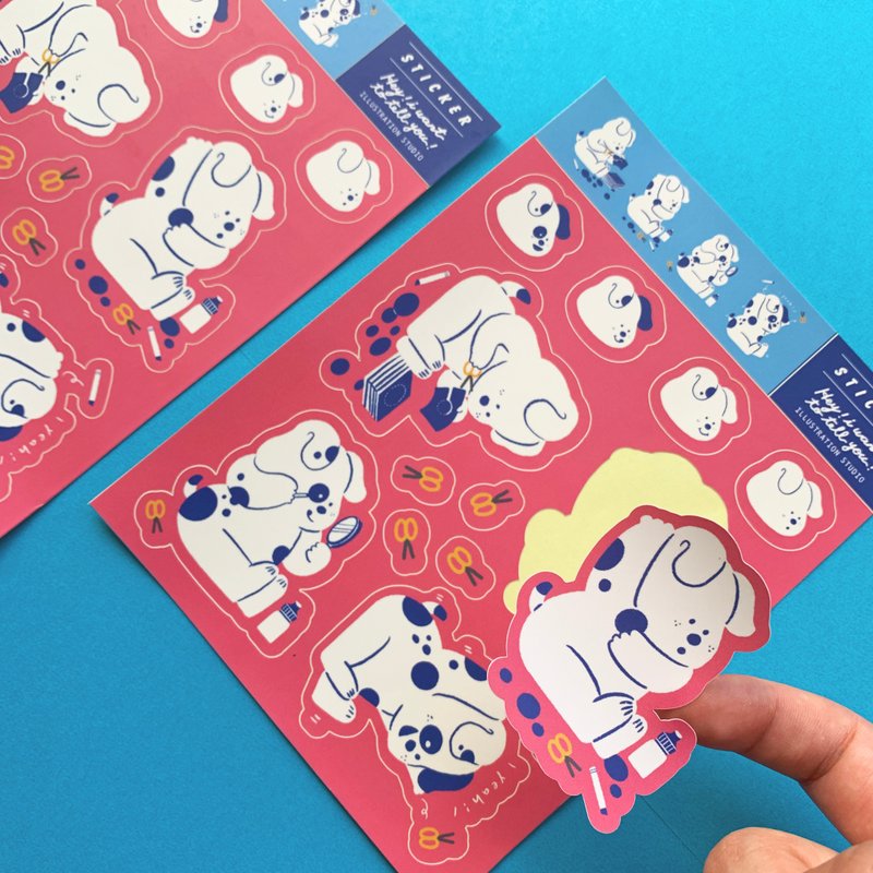 BE WHAT YOU WANT TO BE - 狗 / 刀模贴纸 - 贴纸 - 纸 多色