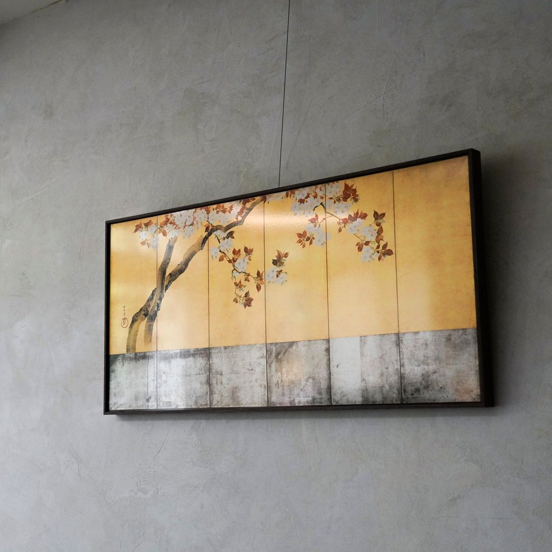 【日本琳派 / 艺术挂画】酒井抱一  |  樱图屏风 左 - 海报/装饰画/版画 - 纸 
