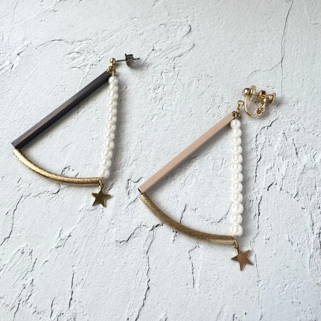 【SALE】triangle 【单个贩售】 - 耳环/耳夹 - 铜/黄铜 多色