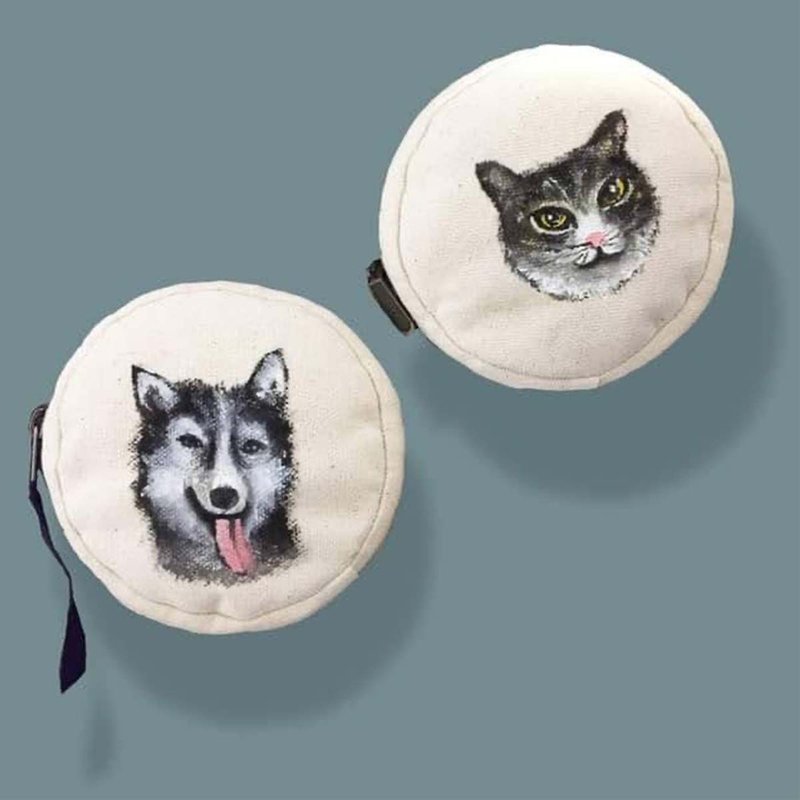 定制化 圆形 零钱包 - 零钱包 - 棉．麻 