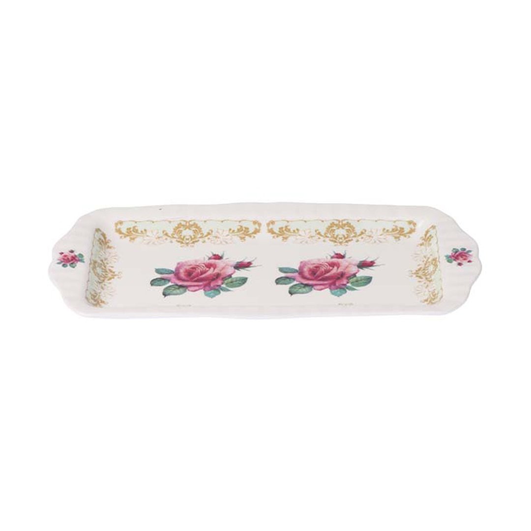 英国 RK | Vintage Roses 古典玫瑰园 三明治盘 30*17CM - 托盘/砧板 - 瓷 多色