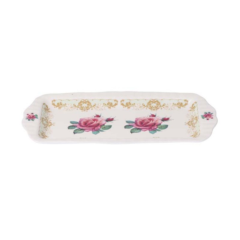 英国 RK | Vintage Roses 古典玫瑰园 三明治盘 30*17CM - 托盘/砧板 - 瓷 多色