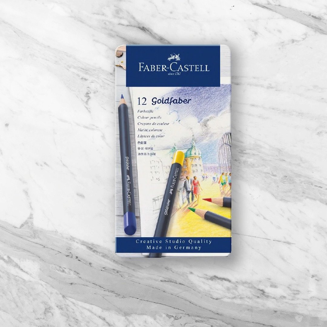 Faber-Castell GOLDFABER油性色铅笔12色/铁盒(原厂正货) - 其他 - 其他材质 多色