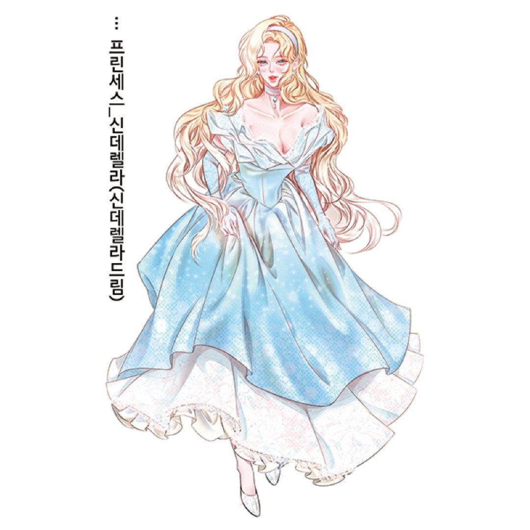 Cinderella - 公主 (3色) 女孩贴纸 (honne market) blackraccoon - 贴纸 - 纸 多色