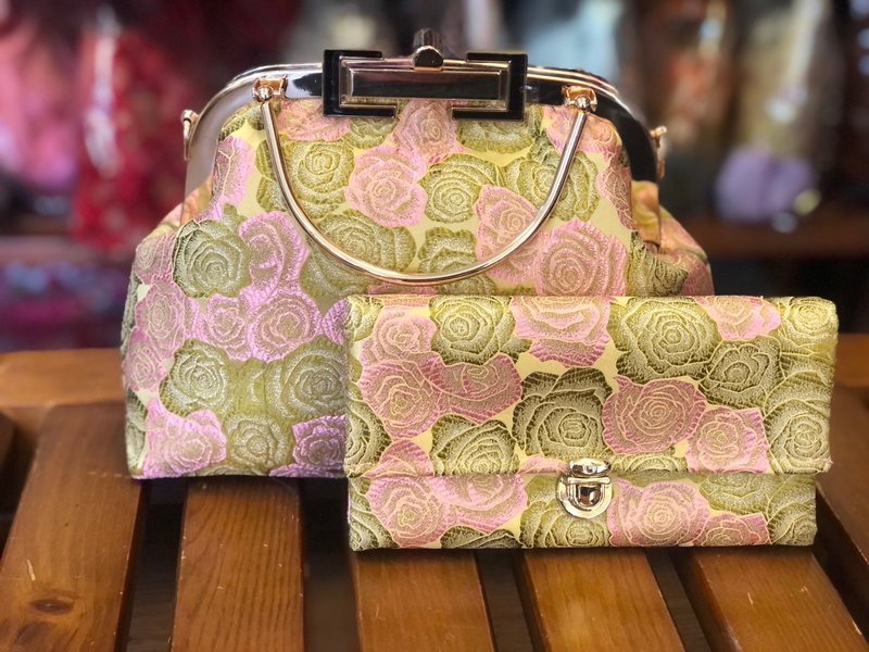 母亲节特惠组合大礼包口金包长夹 - 侧背包/斜挎包 - 丝．绢 多色