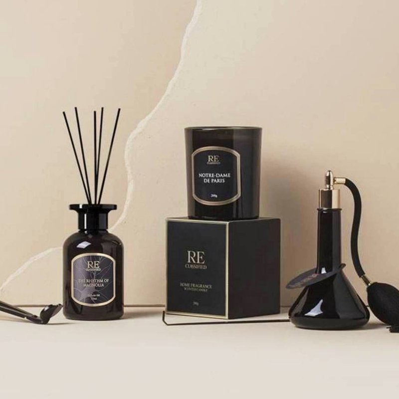 【老朋友限定礼组合】经典室内扩香 + 香氛蜡烛 | 2 件组 - 香薰/精油/线香 - 玻璃 黑色