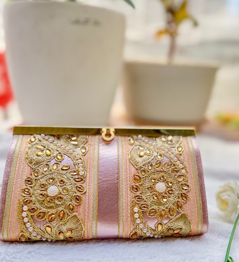 闪耀金属粉色的长夹，No.158，为您培育值得信赖的人际链接，招来幸福。 - 皮夹/钱包 - 棉．麻 粉红色