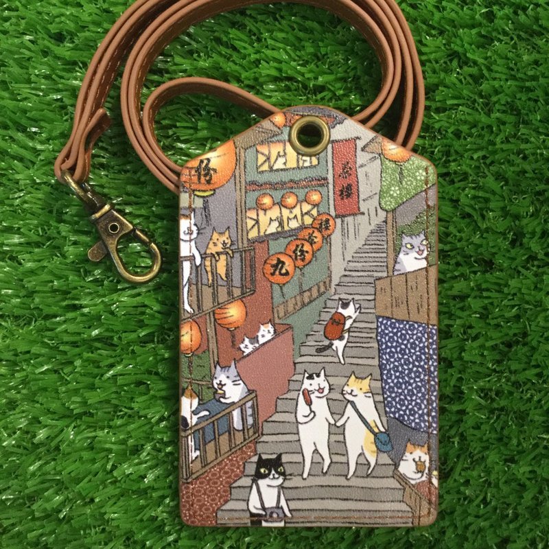 3猫小铺~九份山城 票卡夹(插画家:猫小姐)(新款) - 证件套/卡套 - 人造皮革 