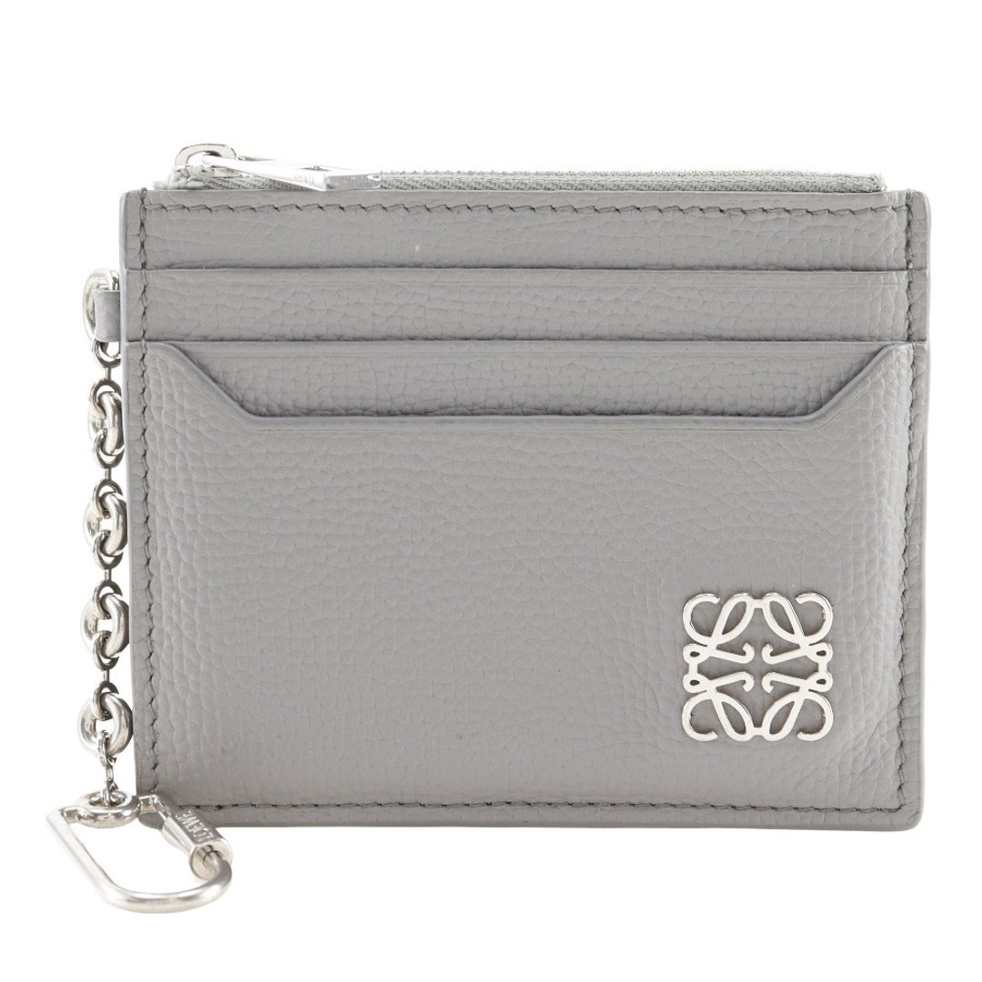 【日本直送】LOEWE 罗威柏 缇花Anagram 经典卡片夹 方形卡夹 零钱包  女士【二手品】 - 名片夹/名片盒 - 真皮 灰色