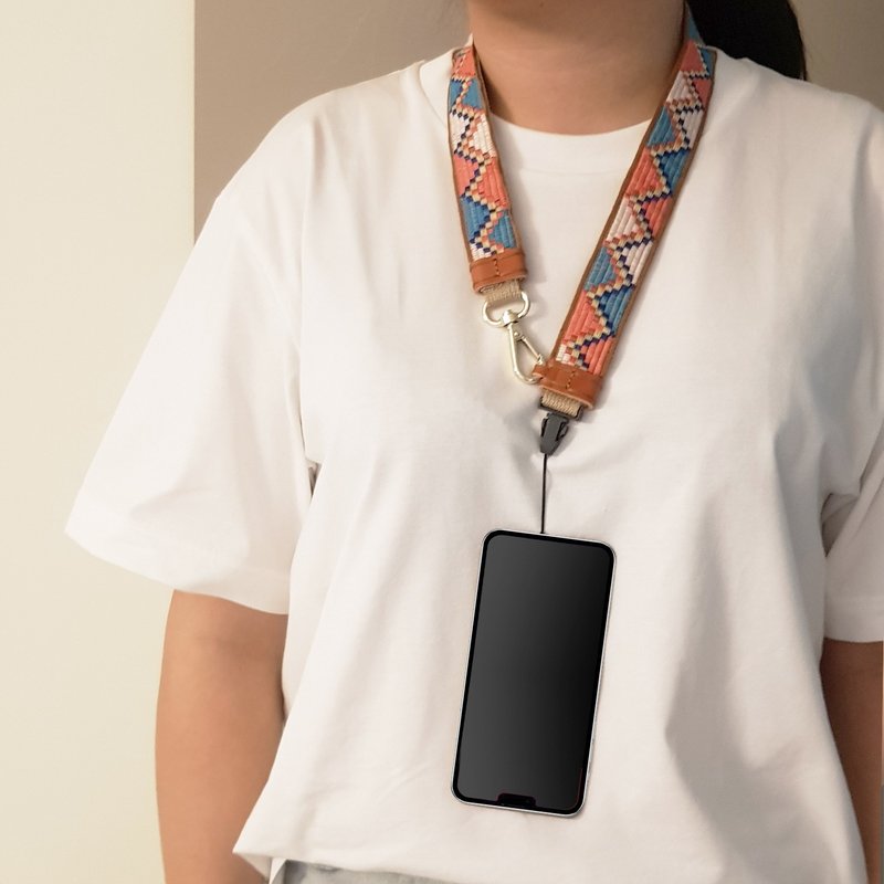 // 圣诞礼物 X 新年贺礼 // 双重快拆手机背带 手机绳 礼物 - 挂绳/吊绳 - 其他人造纤维 粉红色