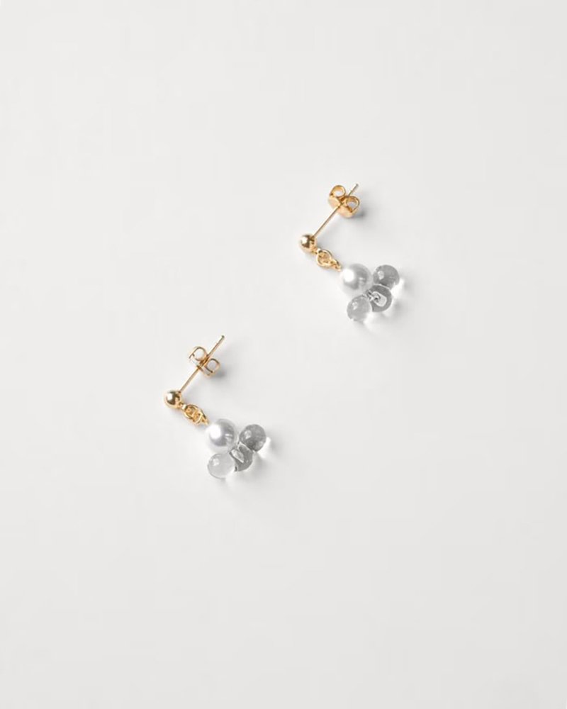 Hario手工玻璃耳环 - 暮光 FP (HAFP-TW-P) - 耳环/耳夹 - 玻璃 透明