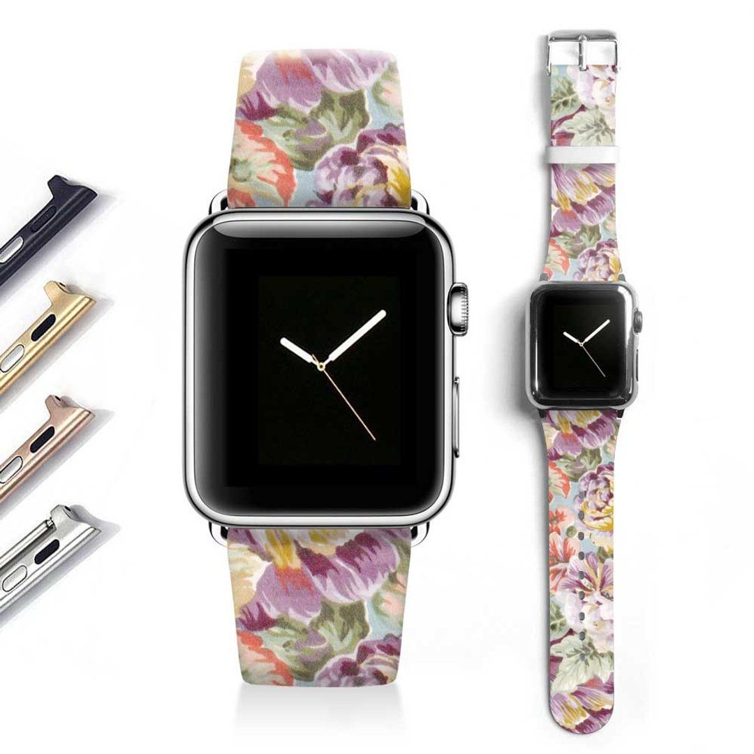 Apple watch band 真皮手表带不锈钢手表扣 38mm 42mm S008 - 表带 - 真皮 多色