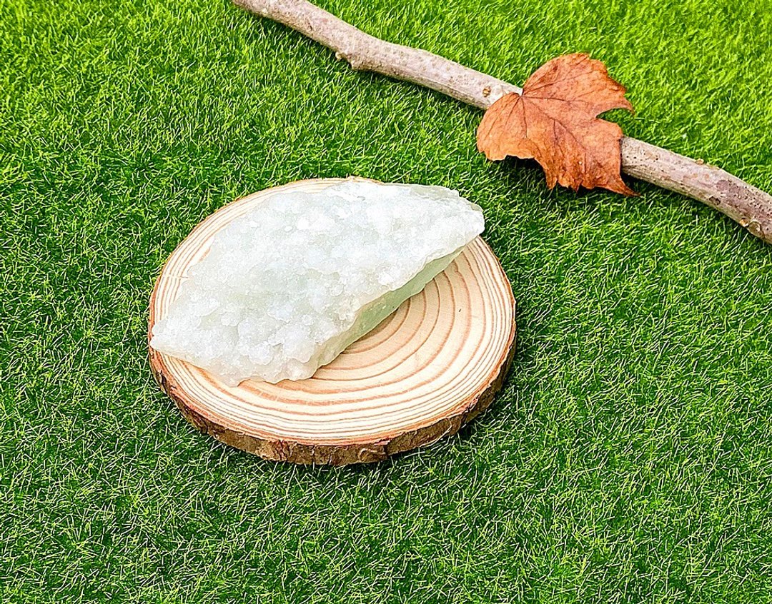 天然原矿糖霜白水晶共生薄荷绿萤石 家居 办公室 疗愈 摆件 - 其他 - 水晶 多色