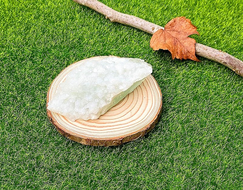 天然原矿糖霜白水晶共生薄荷绿萤石 家居 办公室 疗愈 摆件 - 其他 - 水晶 多色