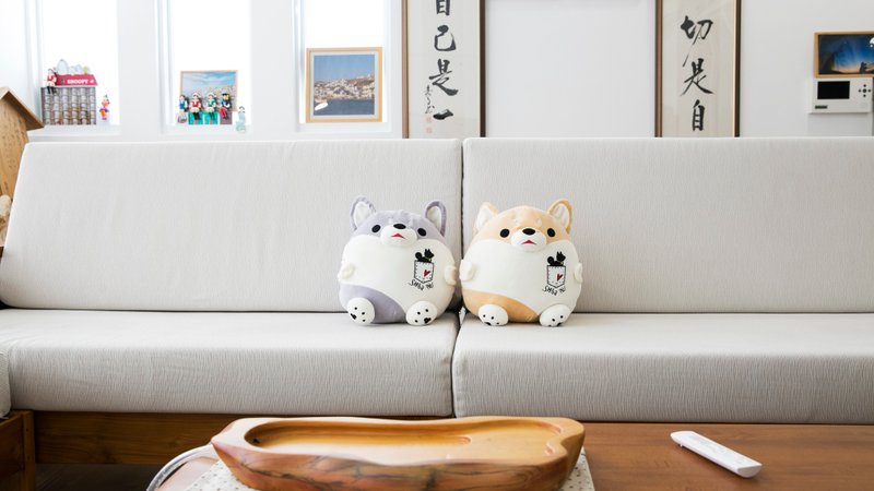 柴犬大学 柴犬抱枕毛毯 珊瑚绒 - 被子/毛毯 - 棉．麻 绿色