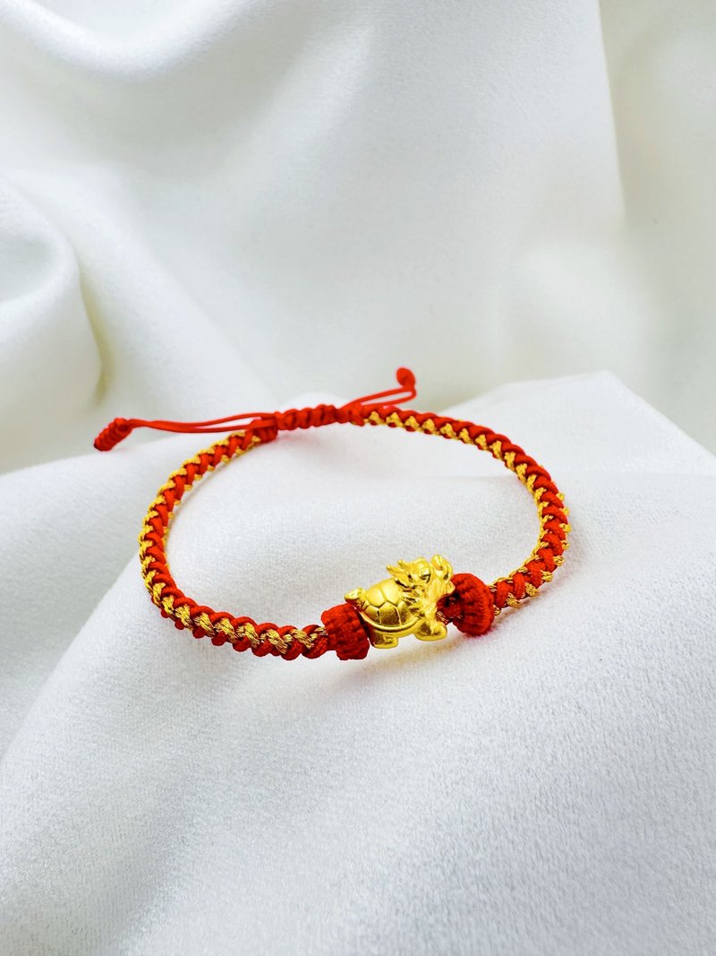 金运龙龟_黄金9999_金饰_招财招运_摆件_开运手环_黄金编织手环 - 手链/手环 - 24k 金 