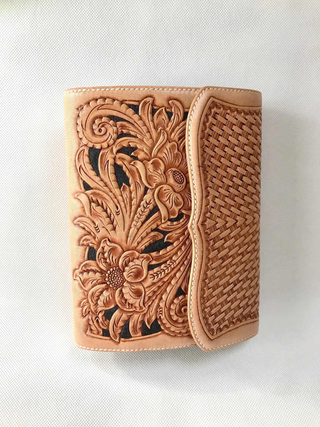 Diary cover / Leather carving / Leather notebook cover / Notebook case / Notebook cover / Leather accessories - 其他 - 真皮 咖啡色