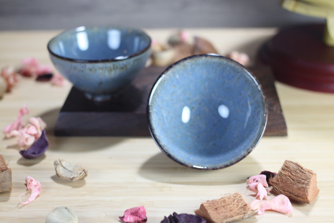【沐春生活】120ml 天目对杯 日式茶碗 茶杯 酒杯 莺歌叶敏祥作 - 茶具/茶杯 - 瓷 