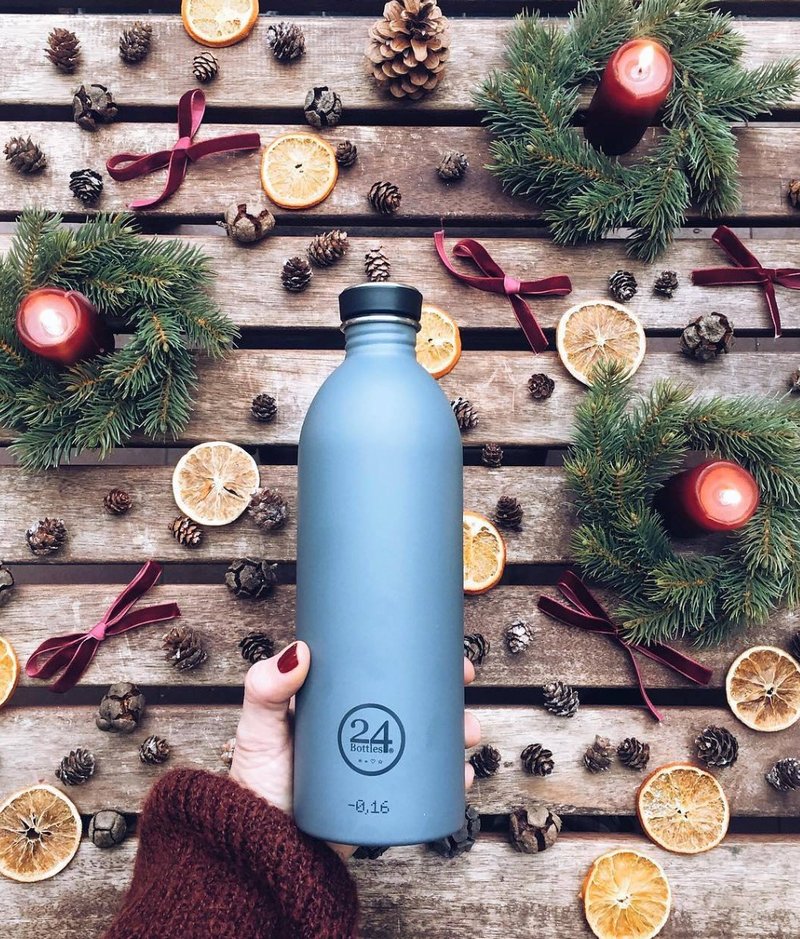 意大利24Bottles【URBAN超轻量羽毛系列】典雅灰 -1000ml不锈钢瓶 - 水瓶/水壶 - 其他金属 灰色