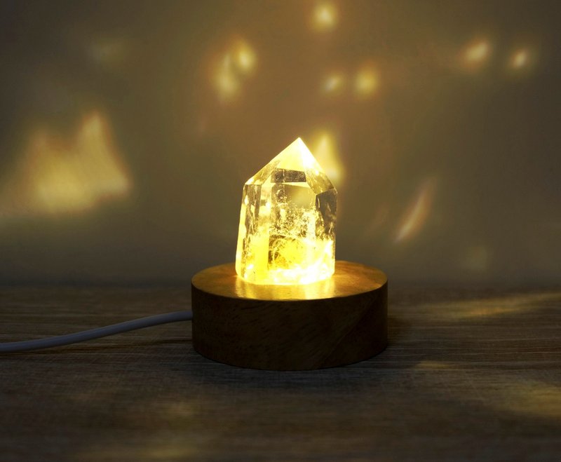 新年礼物  开运小物【星辰系列】 疗愈 水晶  招财 风水  小夜灯 - 摆饰 - 水晶 黄色