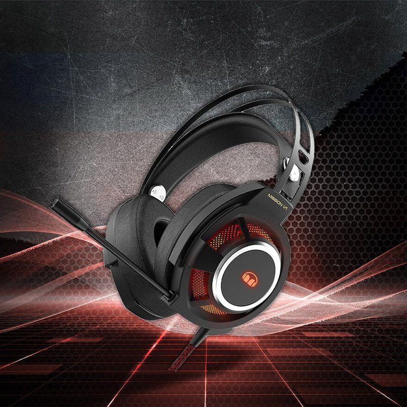 Monster Mission V1 电竞耳罩耳机麦克风-武士黑 - 耳机 - 塑料 黑色