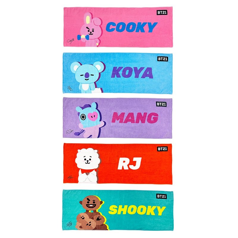 日本丸真 宇宙明星BT21运动毛巾 - 毛巾浴巾 - 棉．麻 