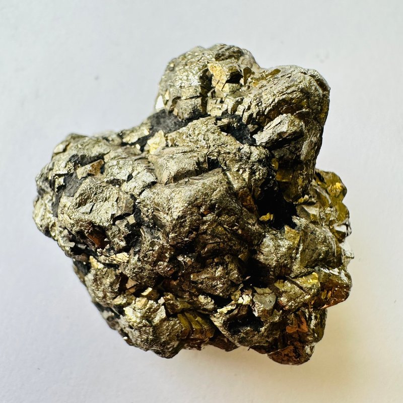 球果黄铁矿 银8 原石矿标水晶 稳定招财 财富累积 金沙 愚人金 - 摆饰 - 其他材质 金色