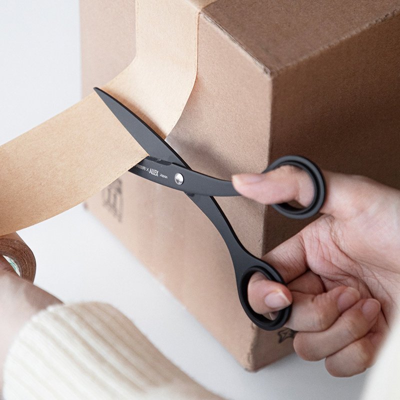 日本霜山 ALLEX联名日本制不沾胶剪刀-165mm - 剪刀/拆信刀 - 其他材质 黑色