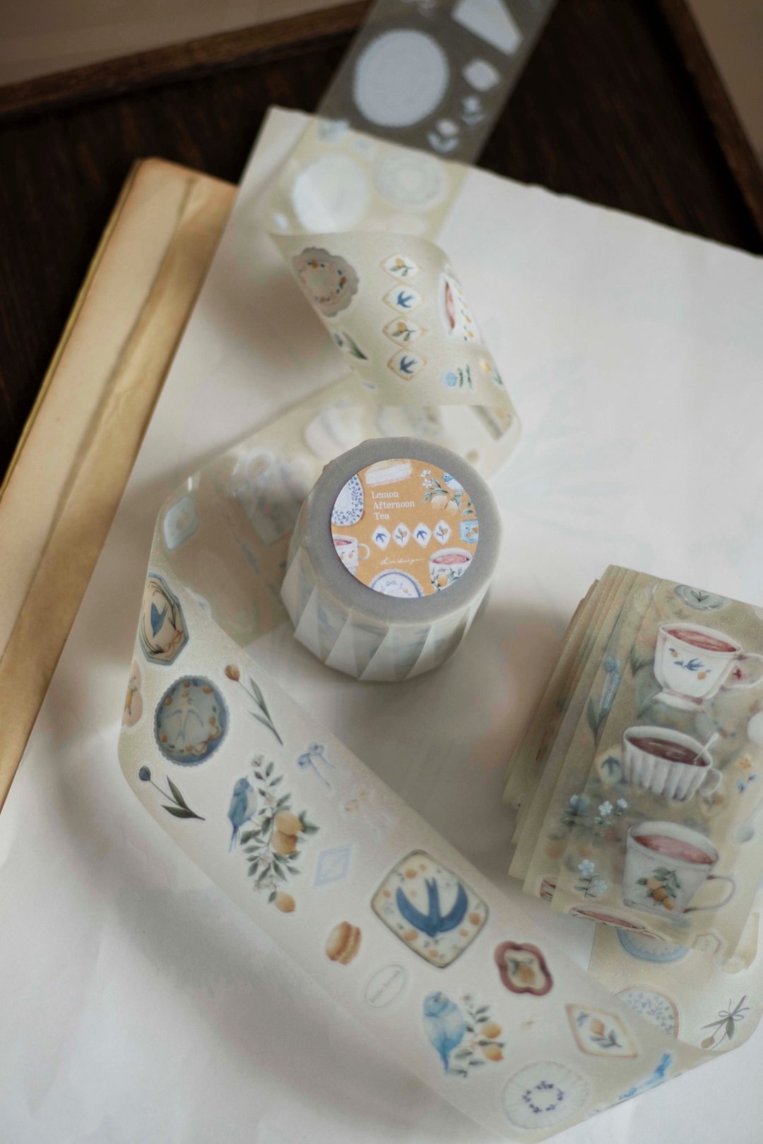 柠檬午茶 5cm*6m 割型星光膜 PET 胶带 - 纸胶带 - 塑料 绿色