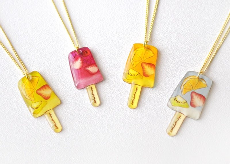 ICE CANDY NECKLACE - 项链 - 塑料 黄色