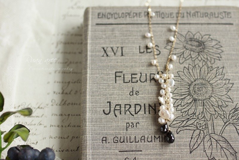 14 kgf - Fukui's long necklace - 长链 - 半宝石 黑色