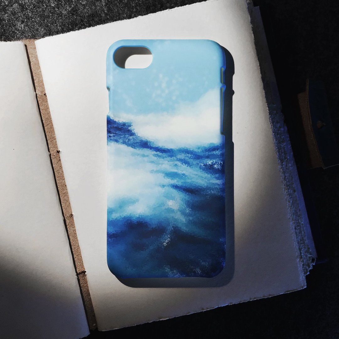 海涛浪//原创手机壳-   iPhone, Samsung, oppo - 手机壳/手机套 - 塑料 蓝色
