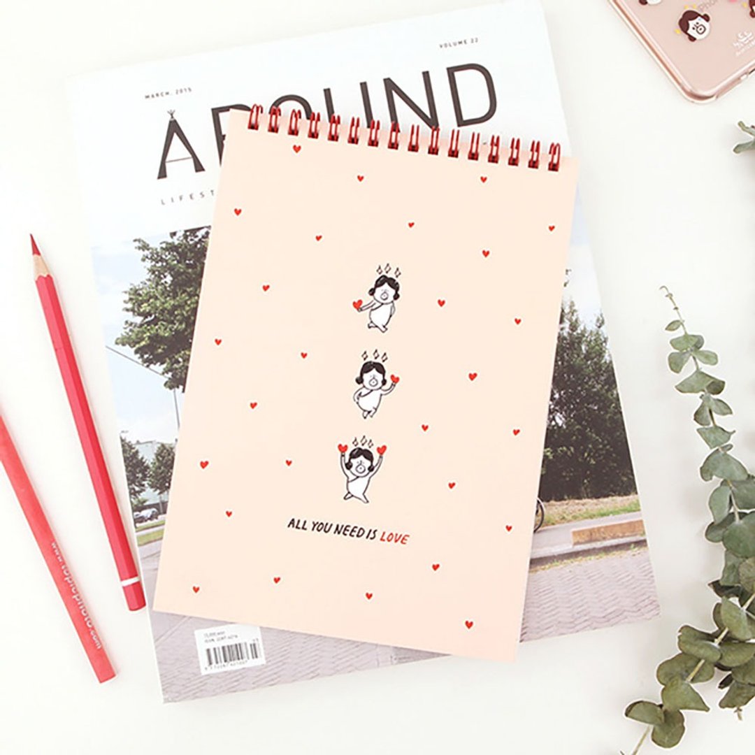 Hello DunDun 啰登登系列 线圈笔记本01.Love - 笔记本/手帐 - 纸 