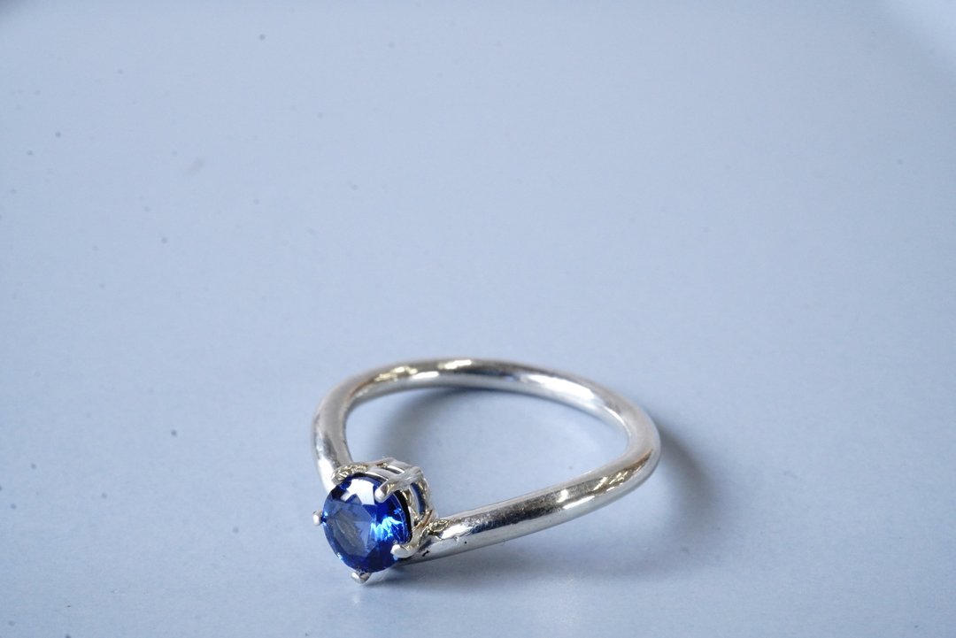 Color Zirconia Ring [Size changeable] 036 - 戒指 - 其他金属 银色