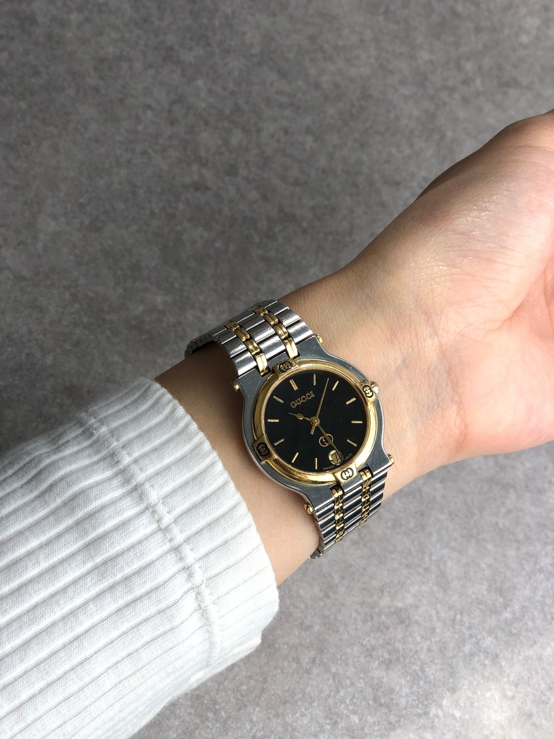【日本直送 名牌中古包】GUCCI 古驰 手表 金色 银色 不锈钢 石英 9000M vintage 复古 2yp2mf - 女表 - 不锈钢 银色